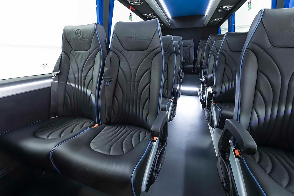 20–33 seater coach interior