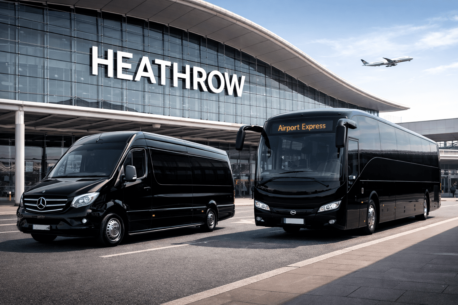Heathrow Airport Minibus and Coach Hire from Ilford