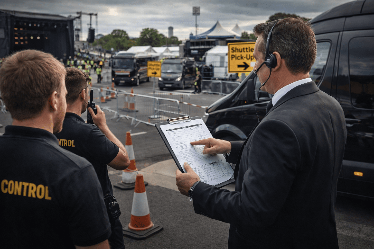 Corporate shuttle solutions and event transport operations